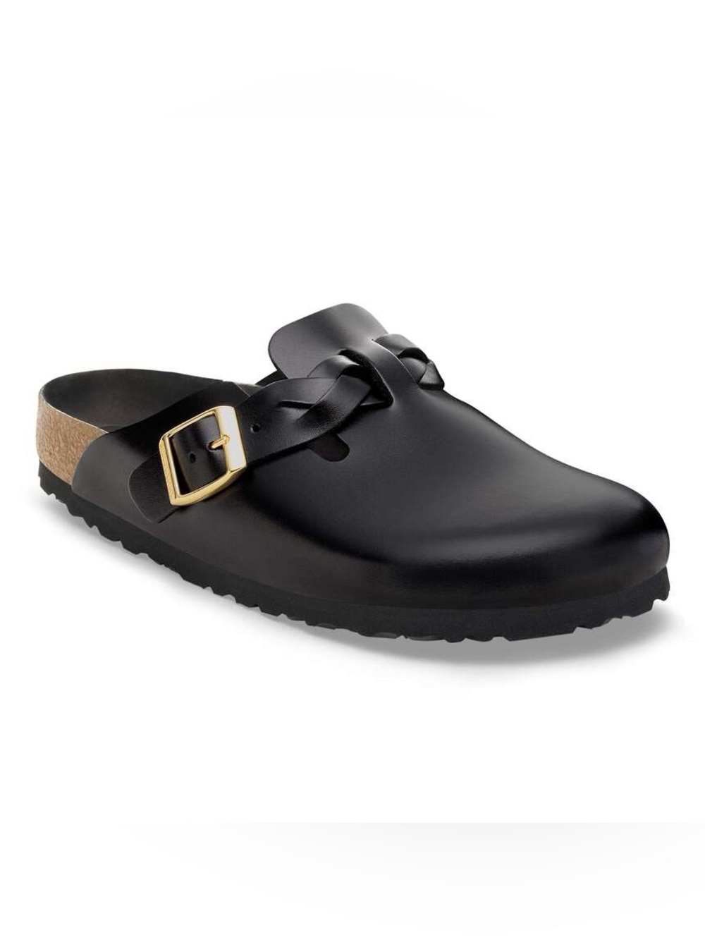BIRKENSTOCK BOSTON BRAIDED CLOGS IN BLACK 38 7